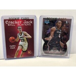 Caitlin Clark Aliyah Boston 2 Rookie Card Lot Indiana Fever WNBA #1 Draft Pick